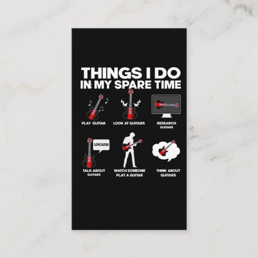 gitarist Music Lover Musicus Visitekaartje (Voorkant)