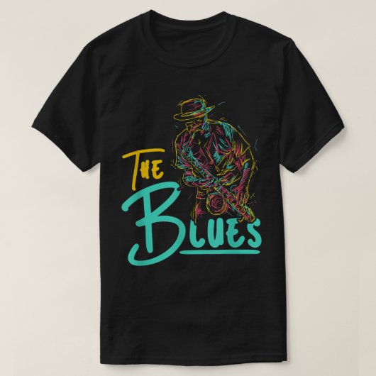 gitarist Musician Blues Guitar  Blues Musi T-shirt (Design voorkant)