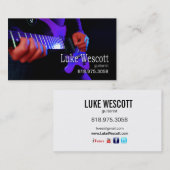 gitarist Musician for Music Visitekaartje (Voorkant / Achterkant)