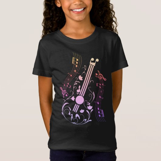 gitarist Musicus Guitar Player Music Girl T-shirt (Voorkant)