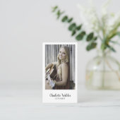 Gitarist Muzikant Leraar Custom Foto Visitekaartje (Staand voorkant)
