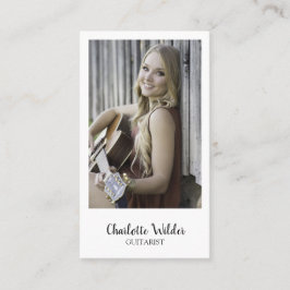 Gitarist Muzikant Leraar Custom Foto Visitekaartje