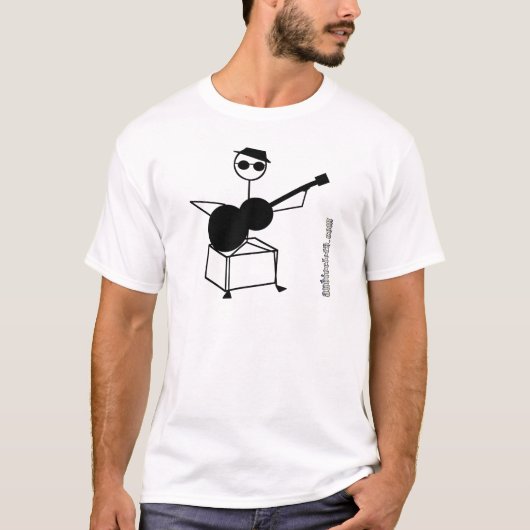 gitarist op stoel t-shirt (Voorkant)