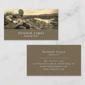 gitarist, professioneel muzikant visitekaartje (Voorkant / Achterkant)