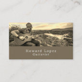 gitarist, professioneel muzikant visitekaartje (Voorkant)