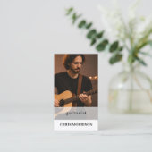 Gitarist QR-code foto Visitekaartje (Staand voorkant)