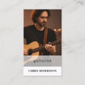 Gitarist QR-code foto Visitekaartje (Voorkant)