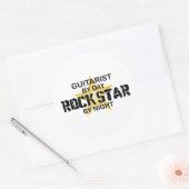 Gitarist Rock Star by Night Ronde Sticker (Envelop)