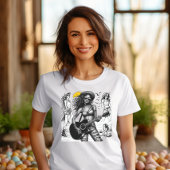 Gitarist Rock Star Meisje w T-shirt