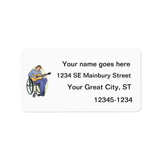 gitarist rolstoelafbeelding.png etiket (Voorkant)
