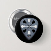 gitarist ronde button 5,7 cm (Voorkant /achterkant)