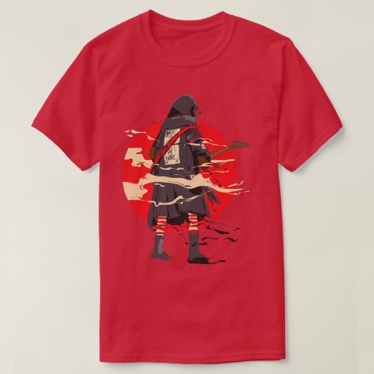 gitarist Samurai Musician Guitar T-shirt (Design voorkant)