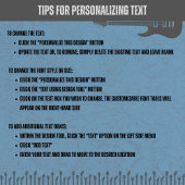 Gitarist Slate Blue Trendy Rock Music Bedrukte Rugzak