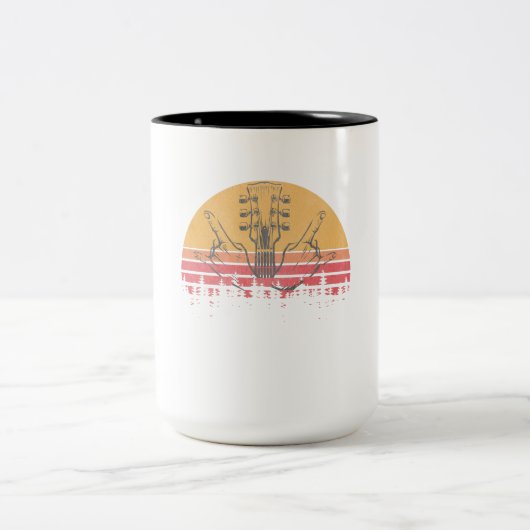  gitarist tweekleurige koffiemok (Center)