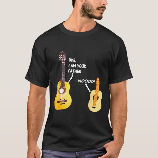 Gitarist - Uke, ik ben je vader grappige ukulele G T-shirt (Voorkant)