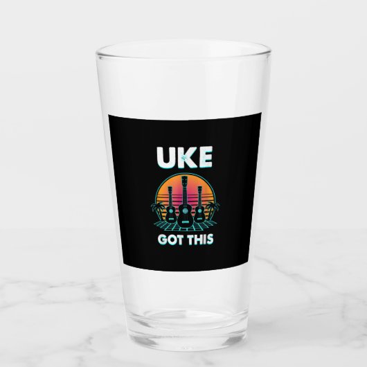 Gitarist Uke Is Verjaardag Glas (Voorkant)