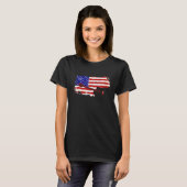  gitarist US American Flag 26 T-shirt (Voorkant volledig)