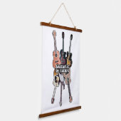 Gitarist van nature. hangend wandkleed (Gebogen)
