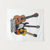 Gitarist van nature. kleurrijke gitaren wandkleed (Voorkant (horizontaal))
