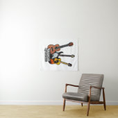 Gitarist van nature. kleurrijke gitaren wandkleed (In Situ (horizontaal))