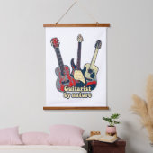 gitarist van natuur. , kleurrijke gitaren hangend wandkleed (Slaapkamer)