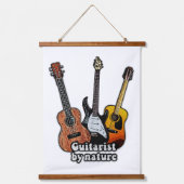 gitarist van natuur, kleurrijke gitaren hangend wandkleed (Voorkant)