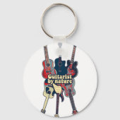 gitarist van natuur. , kleurrijke gitaren sleutelhanger (Voorkant)