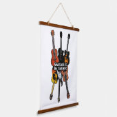 gitarist van natuur.retro gitaren hangend wandkleed (Gebogen)
