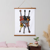 gitarist van natuur.retro gitaren hangend wandkleed (Slaapkamer)