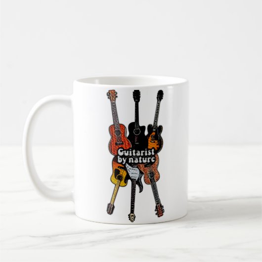 gitarist van natuur.retro  gitaren koffiemok (Links)