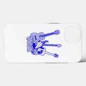 gitarist van natuur, retroblauwe gitaren Case-Mate iPhone case (Achterkant (horizontaal))