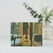 Gitarist verjaardagscadeau briefkaart (Staand voorkant)