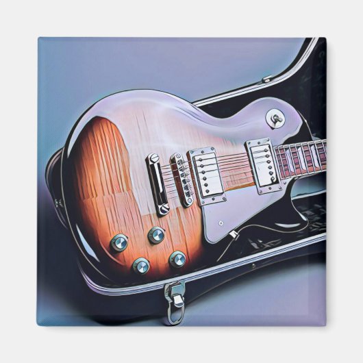 gitarist verjaardagscadeau magneet (Voorkant)