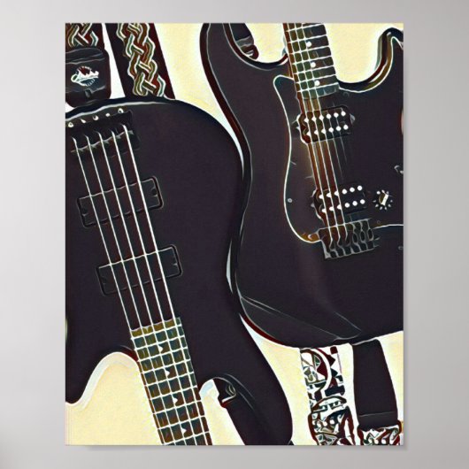 gitarist verjaardagscadeau poster (Voorkant)