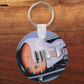 gitarist verjaardagscadeau sleutelhanger (Voorkant)