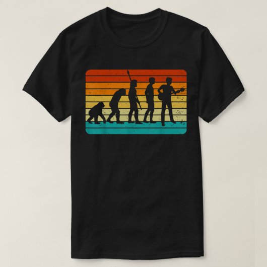 gitarist voor ontwerp van gitarist I Retro Evo T-shirt (Design voorkant)