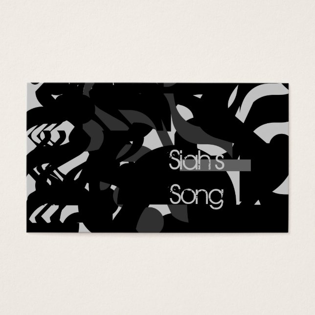 gitarist-zanger-componist visitekaartjes (Voorkant)