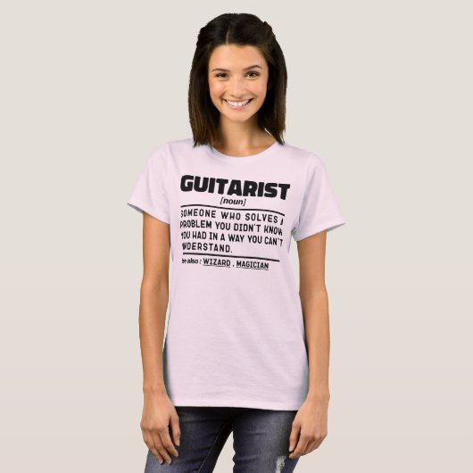 Gitarist Zelfstandig naamwoord Definitie Gitarist T-shirt (Voorkant volledig)