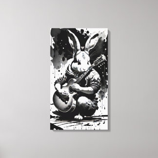 Gitarkonijn Canvas Afdruk