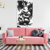 Gitarkonijn Canvas Afdruk (Insitu (Woonkamer))