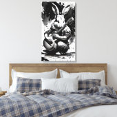 Gitarkonijn Canvas Afdruk (Insitu (Slaapkamer))
