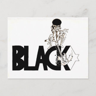 gitarman zwarte ster briefkaart