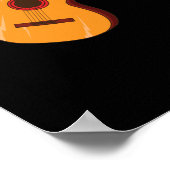 Gitarre "Geniet van de muziek" Poster (Hoek)