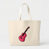 Gitarre in pink grote tote bag (Voorkant)