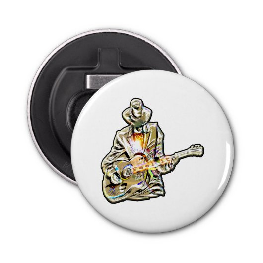 Gitarren Blues Mann - Feel it Button Button Flesopener (Voorkant)