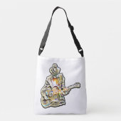 Gitarren Blues Mann - Feel it   Crossbody Tas (Achterkant)