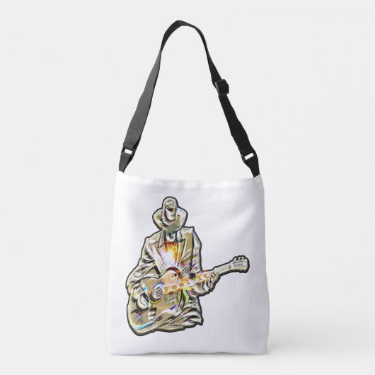 Gitarren Blues Mann - Feel it   Crossbody Tas (Achterkant)