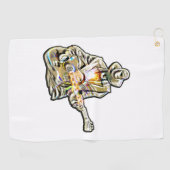 Gitarren Blues Mann - Feel it Golfhanddoek (Horizontaal)