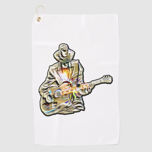 Gitarren Blues Mann - Feel it Golfhanddoek (Voorkant)