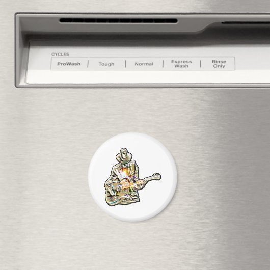 Gitarren Blues Mann - Voel het Button Magneet (Insitu (Vaatwasser))